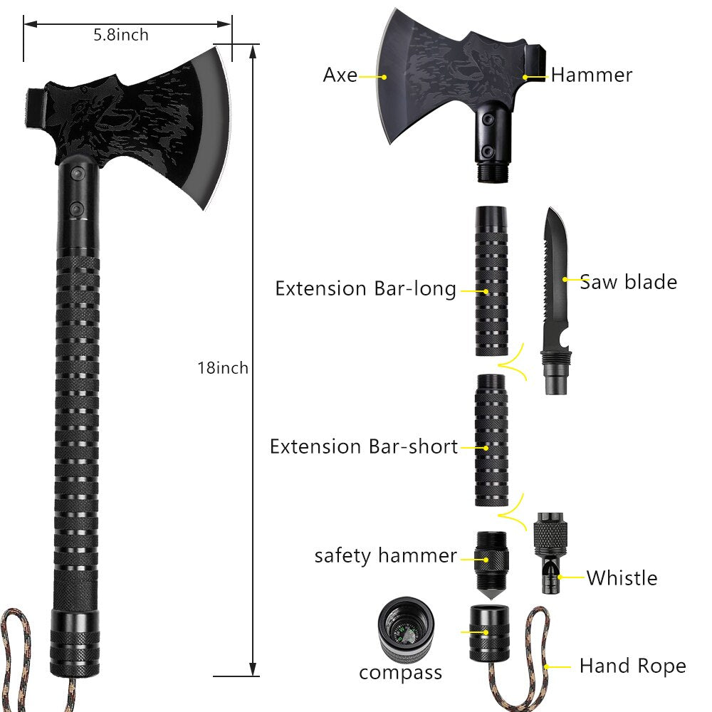 Karnz | Multi-Gear Faltbare Überlebens Camping Axt