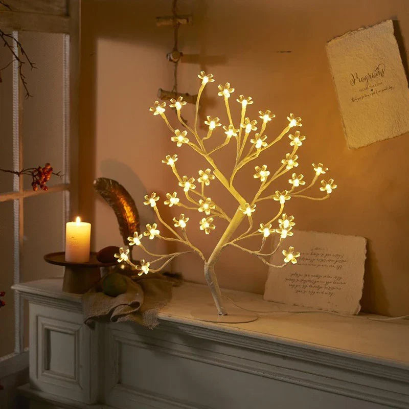 LED Blütenbaum Lampe – Kirschblüten Design für Wohn- und Schlafzimmer Dekoration | Karnz