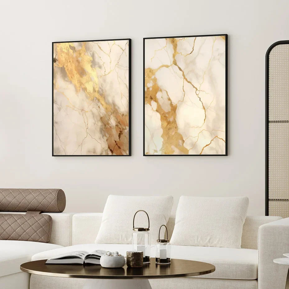 Moderner Schwarzer Beige Gold Flüssiger Marmor Druck Abstrakte Wandkunst Feine Kunst Leinwanddrucke Bilder Für Wohnzimmer Schlafzimmer Kunstdekoration | Karnz