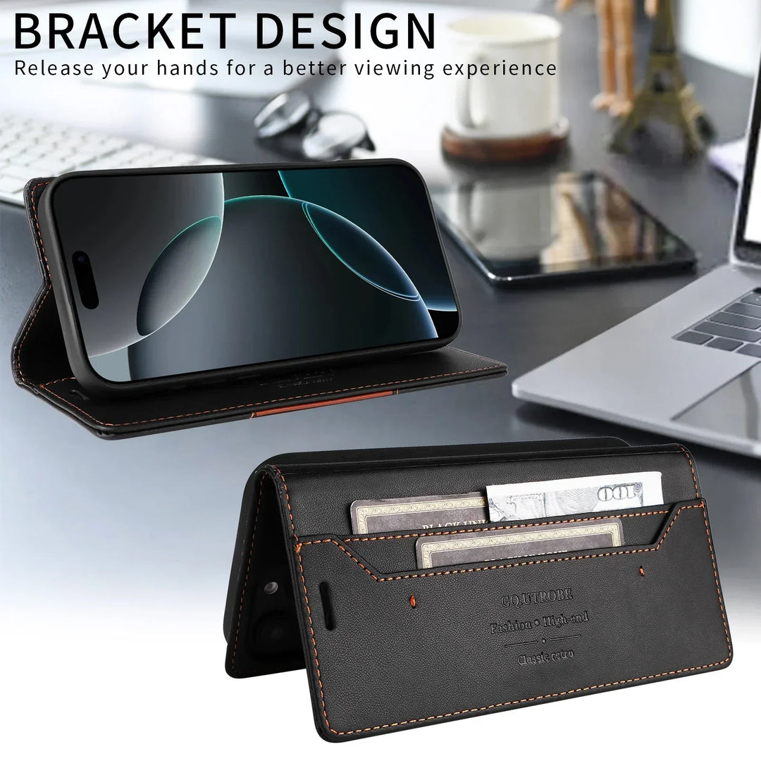 Sandsberg | RFID Flip Leder Samsung S25/S24/S23 Magnetische Brieftaschenhülle