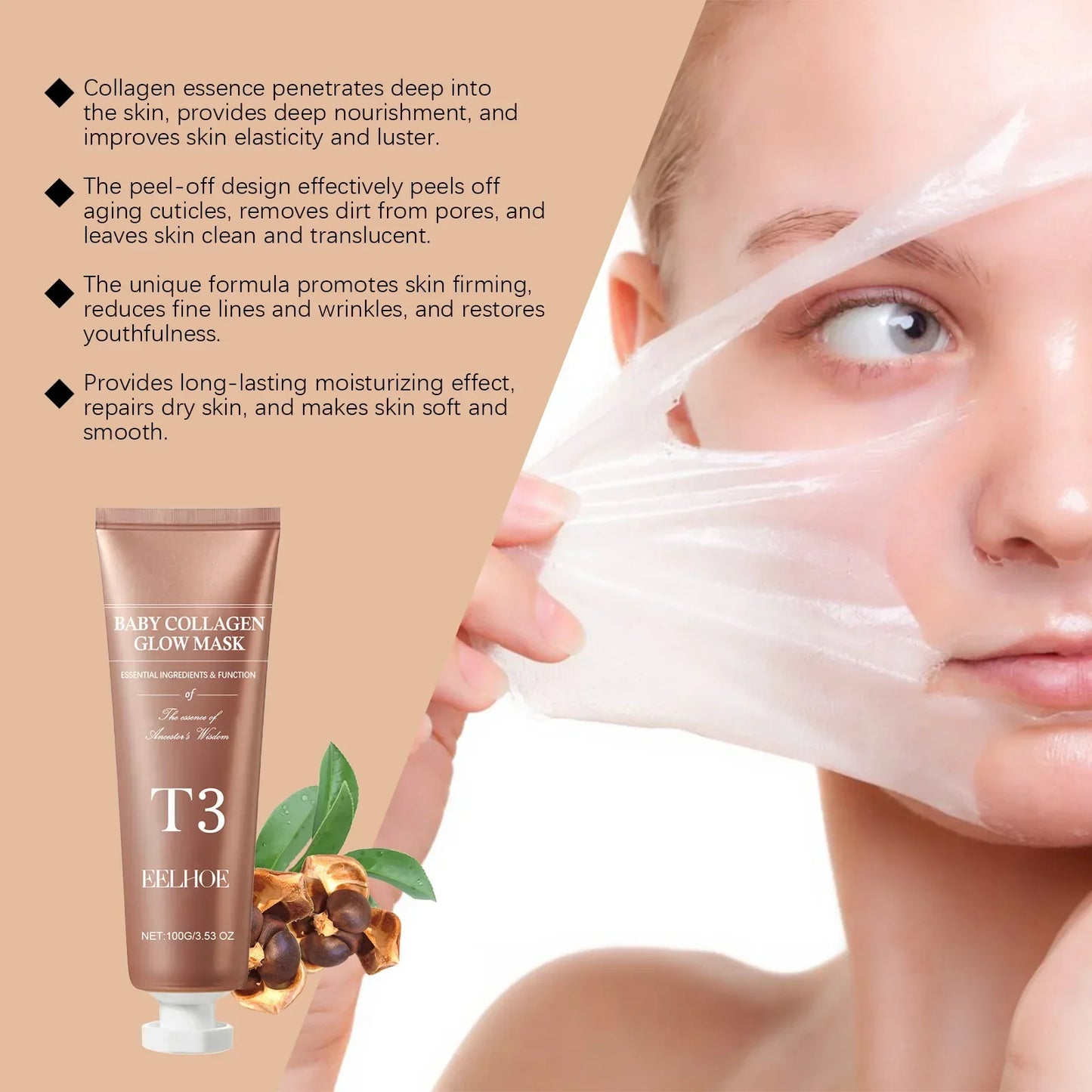 Koreanische Glass Skin Collagen Glow Maske