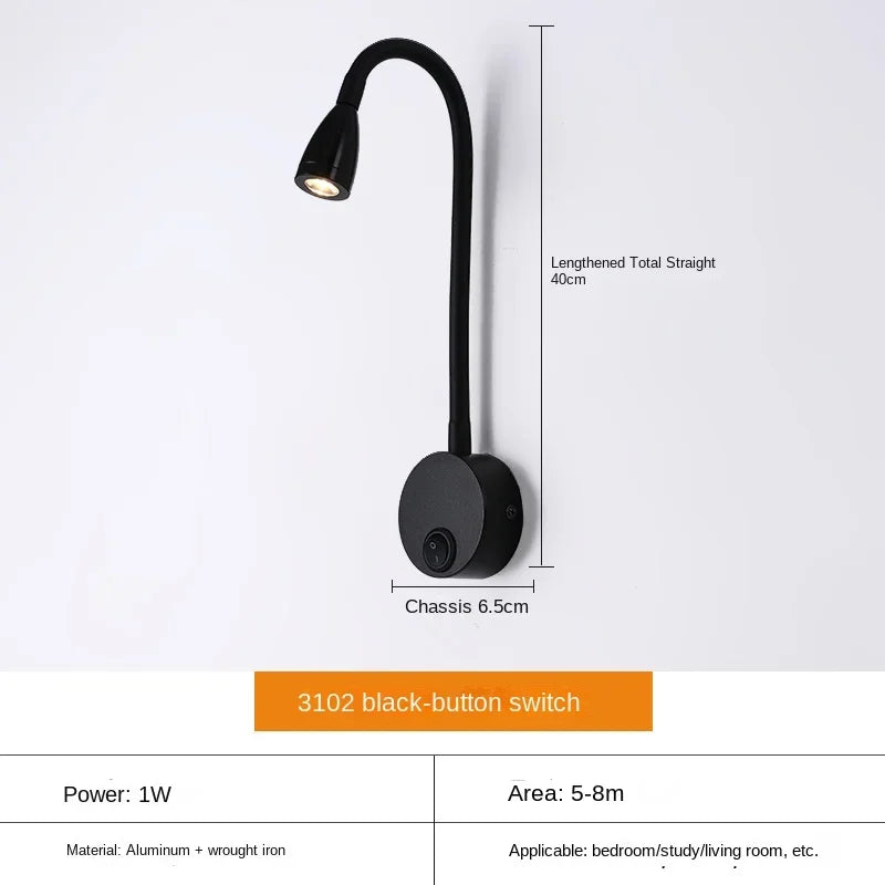 Karnz | Vielseitige LED-Wandleuchte: Modern, Flexibel, Perfekt zum Lesen im Bett