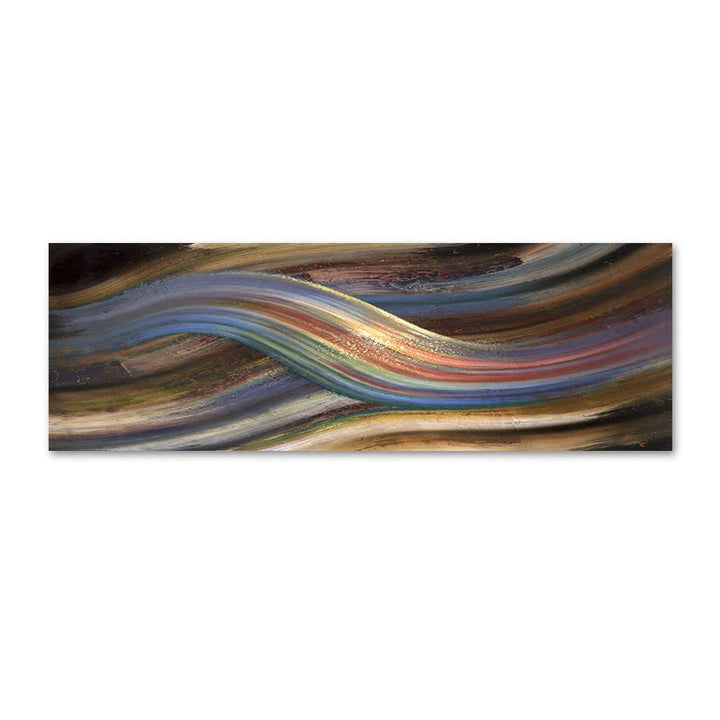 Fließende Regenbogen abstrakte Wandkunst Feine Kunst Leinwanddruck Breitformat Moderne Farben Bilder für über das Bett oder über das Wohnzimmer Sofa | Karnz