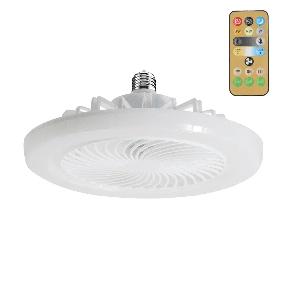 Upgrade Ihr Wohnraum mit dem Smart Remote Control Deckenventilator - LED-Beleuchtung und E27 Converter Basis inklusive für ultimativen Komfort | Karnz