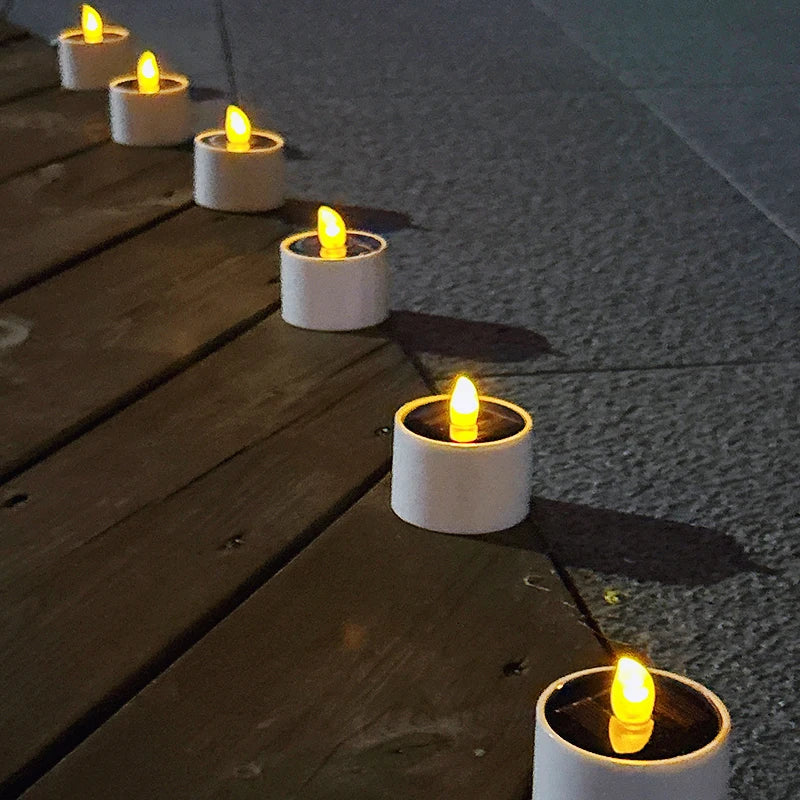 Solarbetriebene LED Kerzen – Flackernde Außenbeleuchtung für Garten und Terrasse | Karnz
