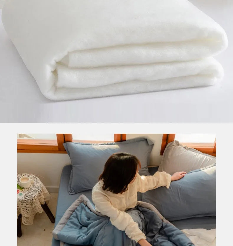 2024 Japanische Baumwolle-Polyester Sommerdecke – Leicht, Waschbar, Hautfreundliche Einfarbige Decke | Karnz