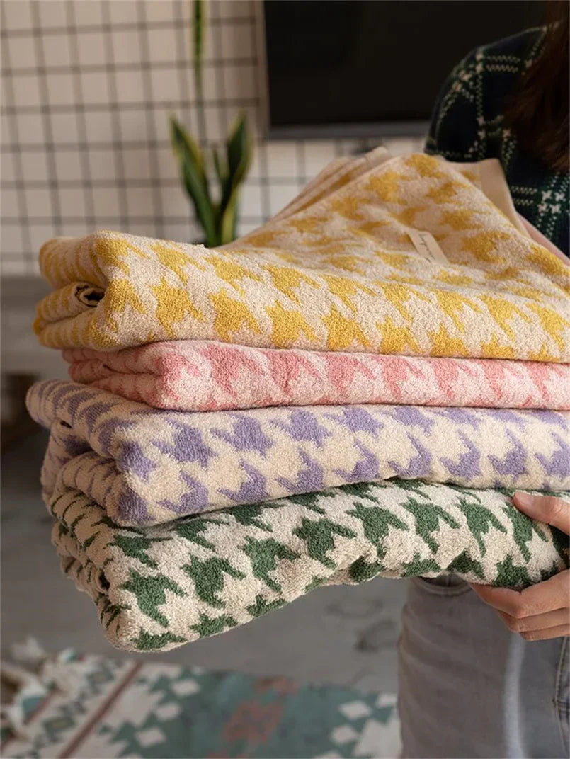 HoundLuxe Vintage Hahnentritt Baumwolle GesichtsTuch Karnz