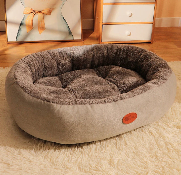 Oval Plush Bett für Hunde & Katzen Karnz