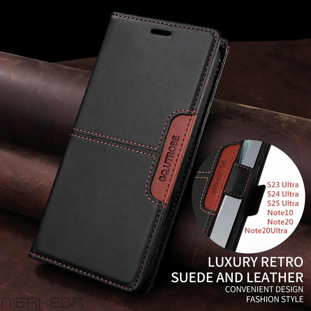 Sandsberg | RFID Flip Leder Samsung S25/S24/S23 Magnetische Brieftaschenhülle