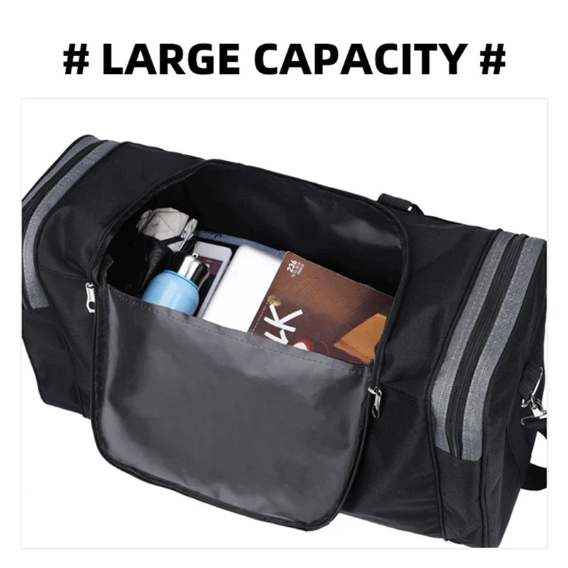 Karnz | Travinero Faltbare Reisetasche Herren | Große Kapazität | Wasserdichte Schultertasche für Geschäftsreisen & Kurztrips | Sport- & Freizeittasche