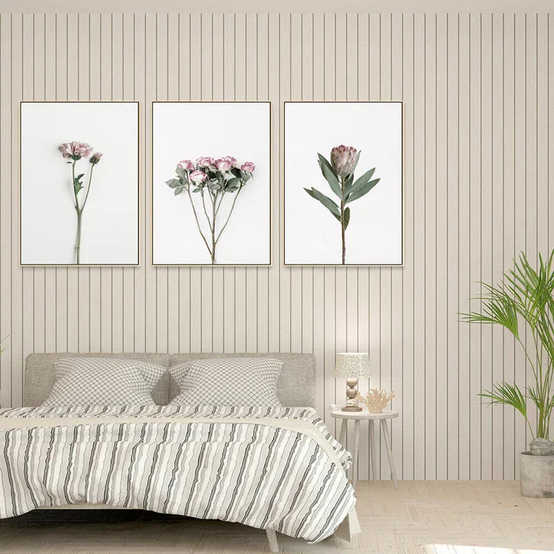 Minimalistische Pinke Florale Botanische Wandkunst Feine Kunstleinwanddrucke Posten Elegante Bilder Für Nordic Wohnzimmer Esszimmer Schlafzimmer Kunst Dekor | Karnz