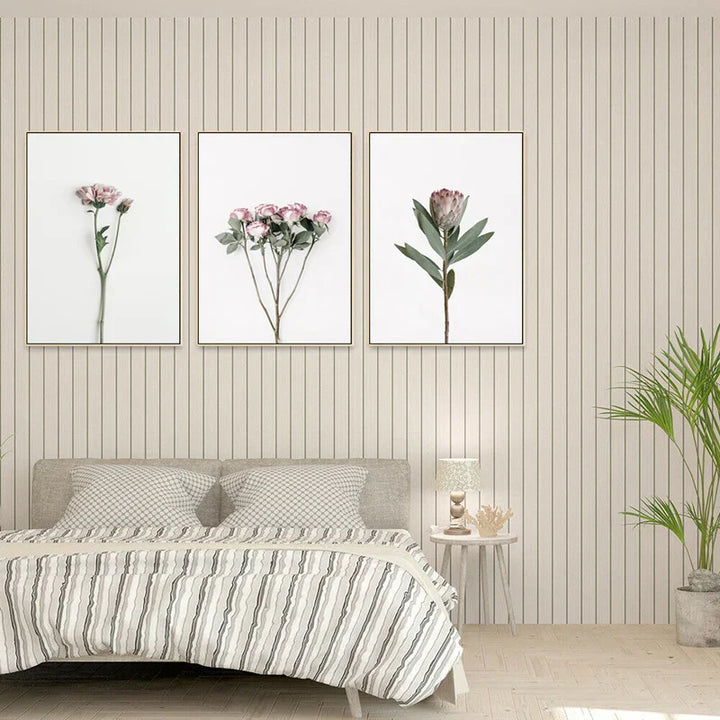 Minimalistische Pinke Florale Botanische Wandkunst Feine Kunstleinwanddrucke Posten Elegante Bilder Für Nordic Wohnzimmer Esszimmer Schlafzimmer Kunst Dekor | Karnz