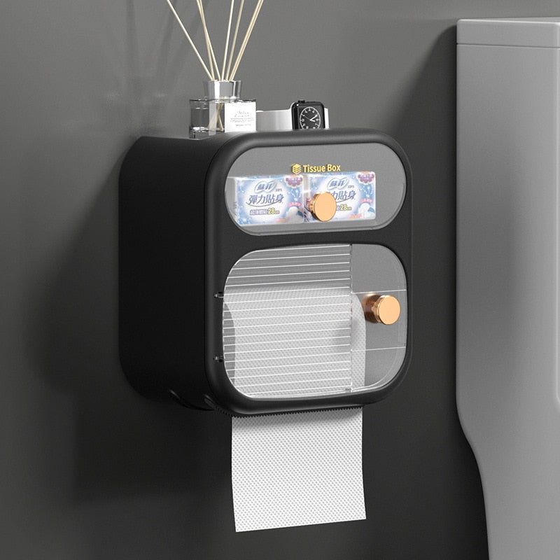 Karnz | MultiBox wandmontierte Toilettenpapier Handtuch Aufbewahrungsbox