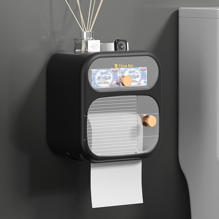 Karnz | MultiBox wandmontierte Toilettenpapier Handtuch Aufbewahrungsbox