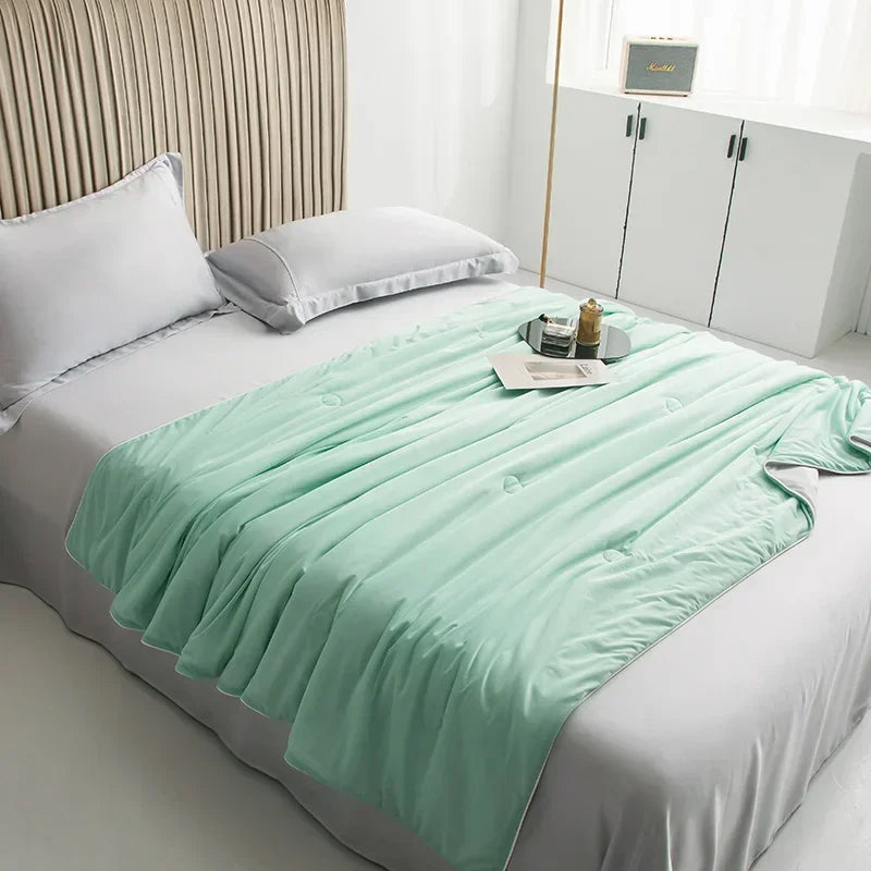 Air Condition Sommerdecke — Pure Color Eis-Seide Kühlende Decke, Leicht & Glatt Twin/Kingsize Bettdecke | Karnz