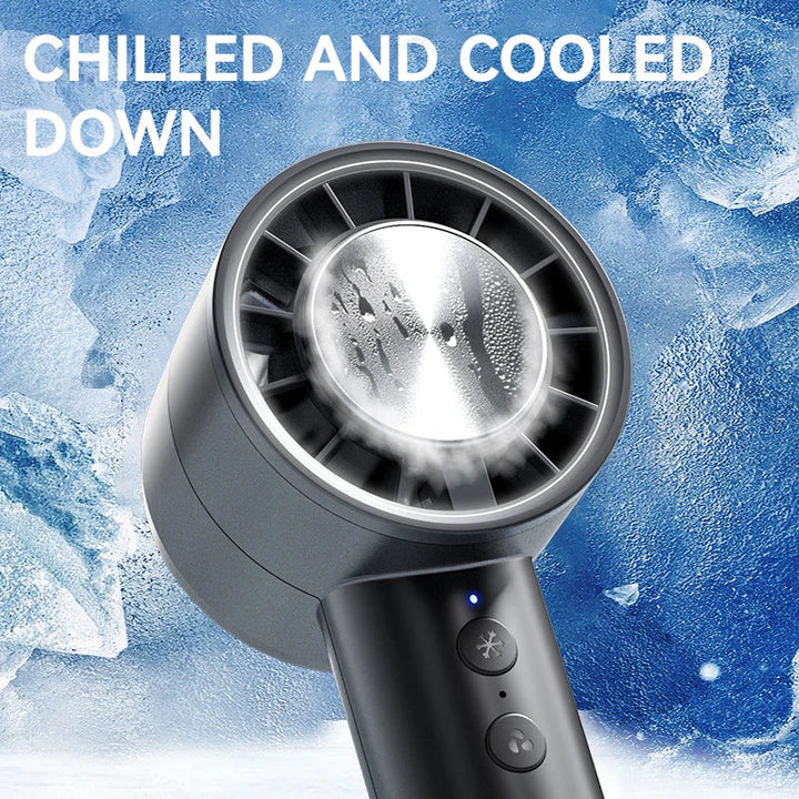 Stiller Hochgeschwindigkeits-USB-Handventilator – Tragbarer kleiner Ventilator mit LED-Display, hoher Windkraft und Kühlschrankfunktion | Karnz