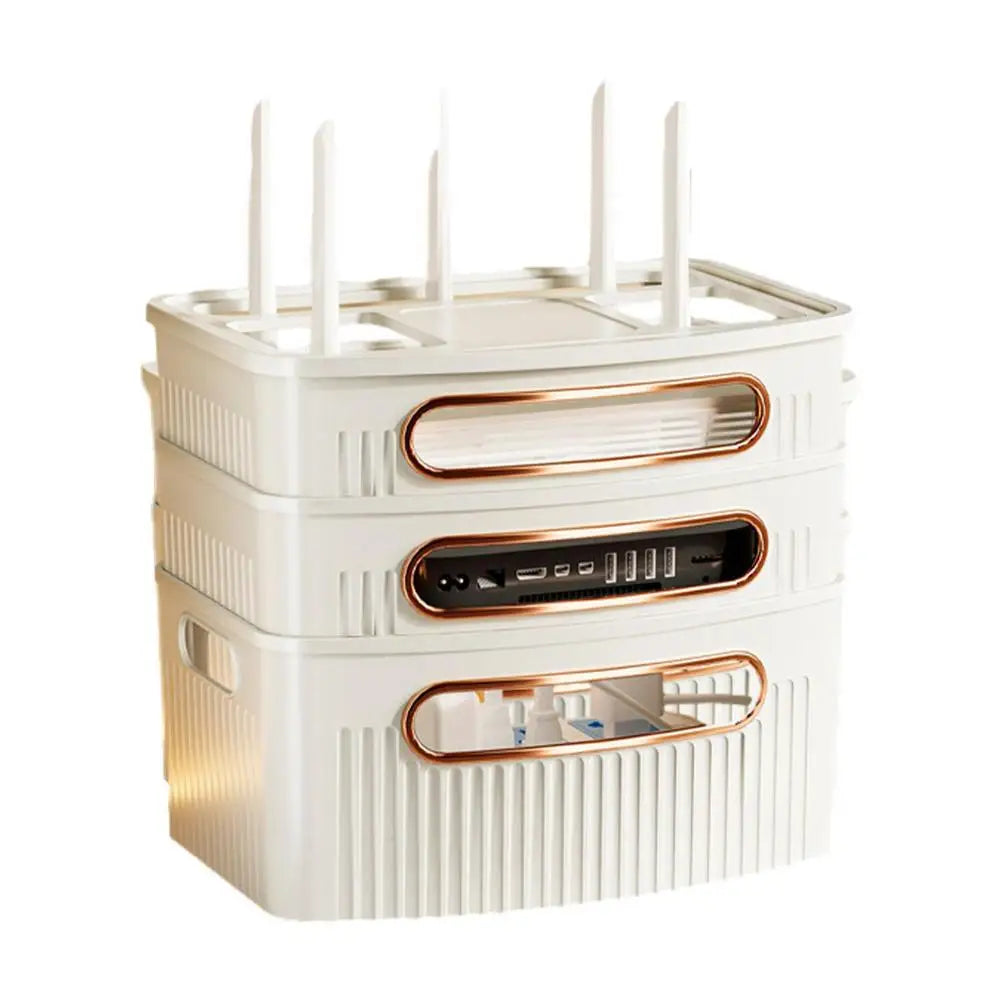 Staubdichter dekorativer Router Aufbewahrungsbox Organizer