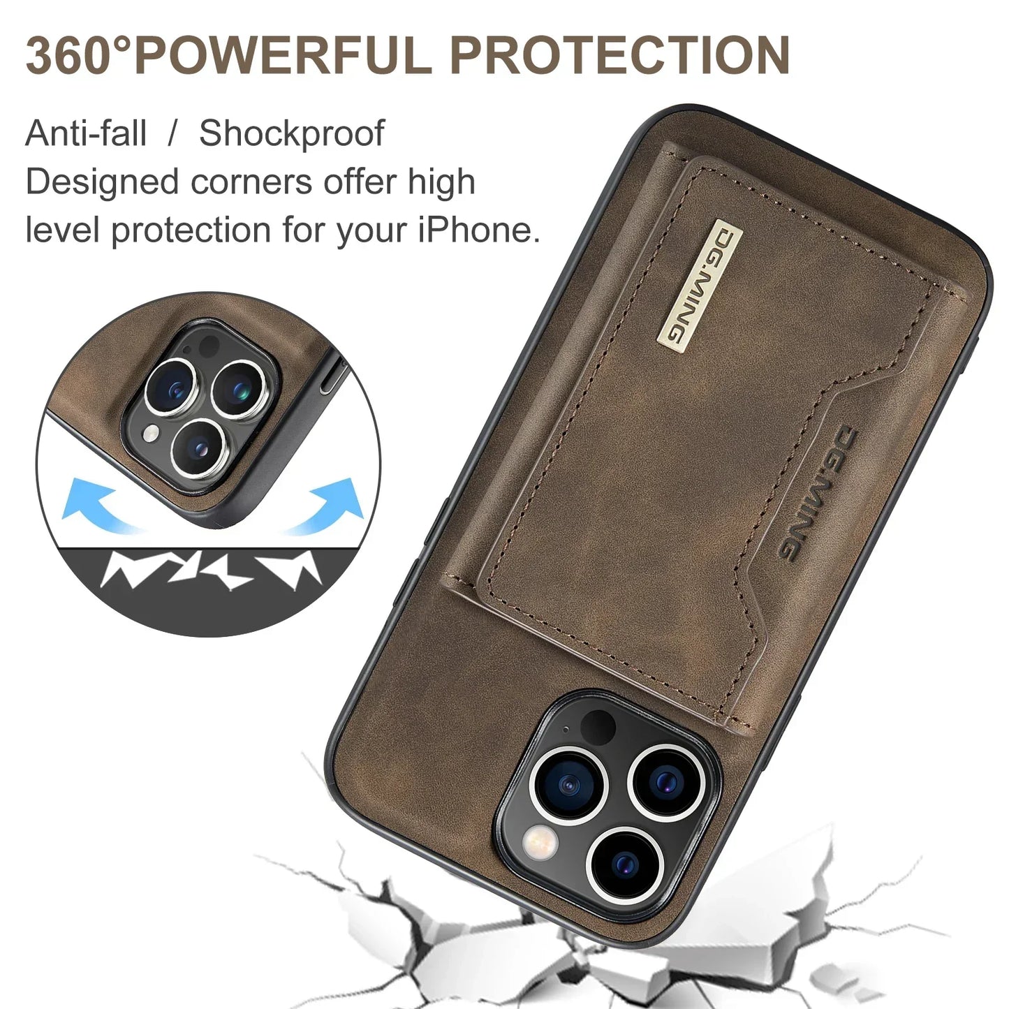 2-in-1 iPhone-Hülle mit abnehmbarer Brieftasche
