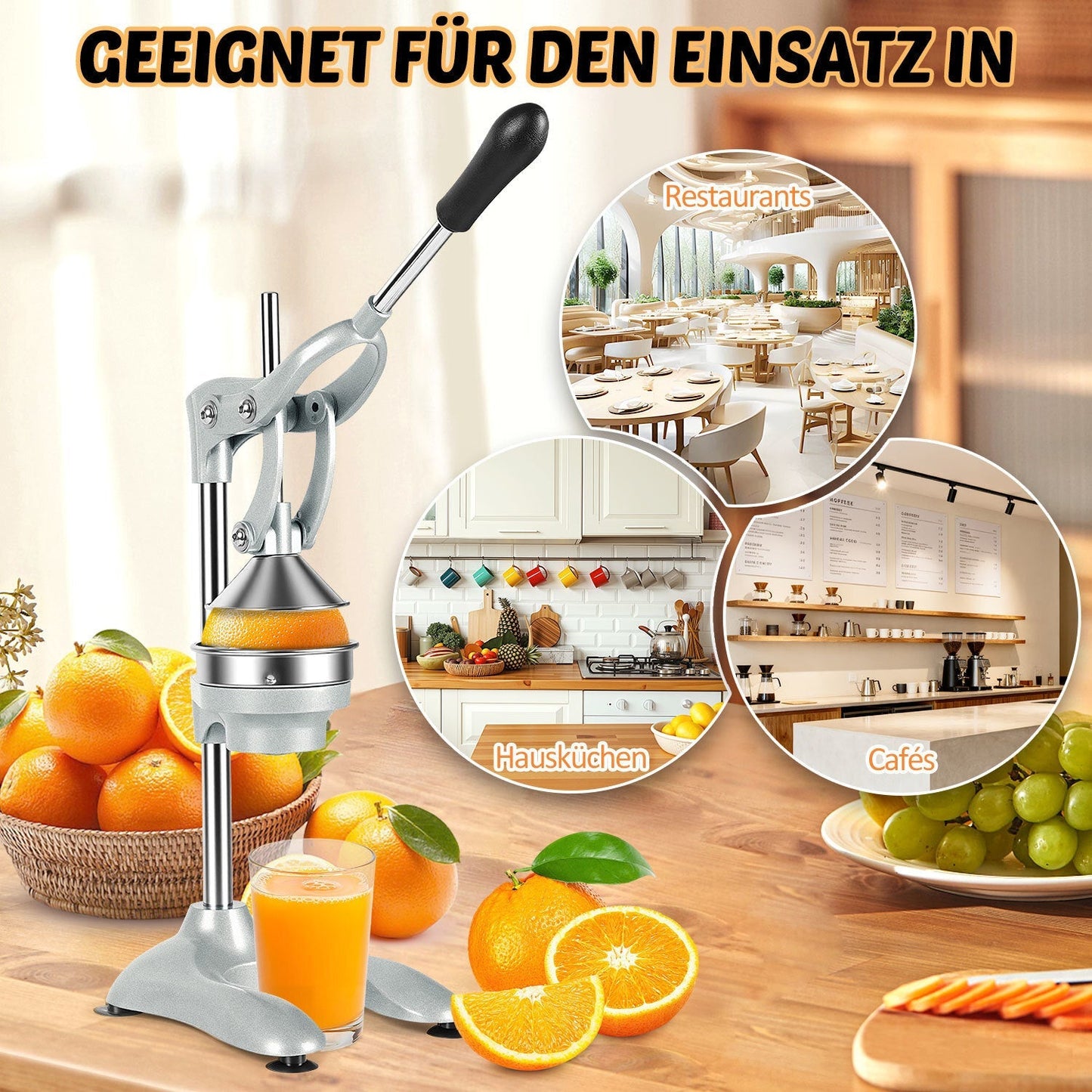 Saftpresse Manuell Zitruspresse Edelstahl | Karnz