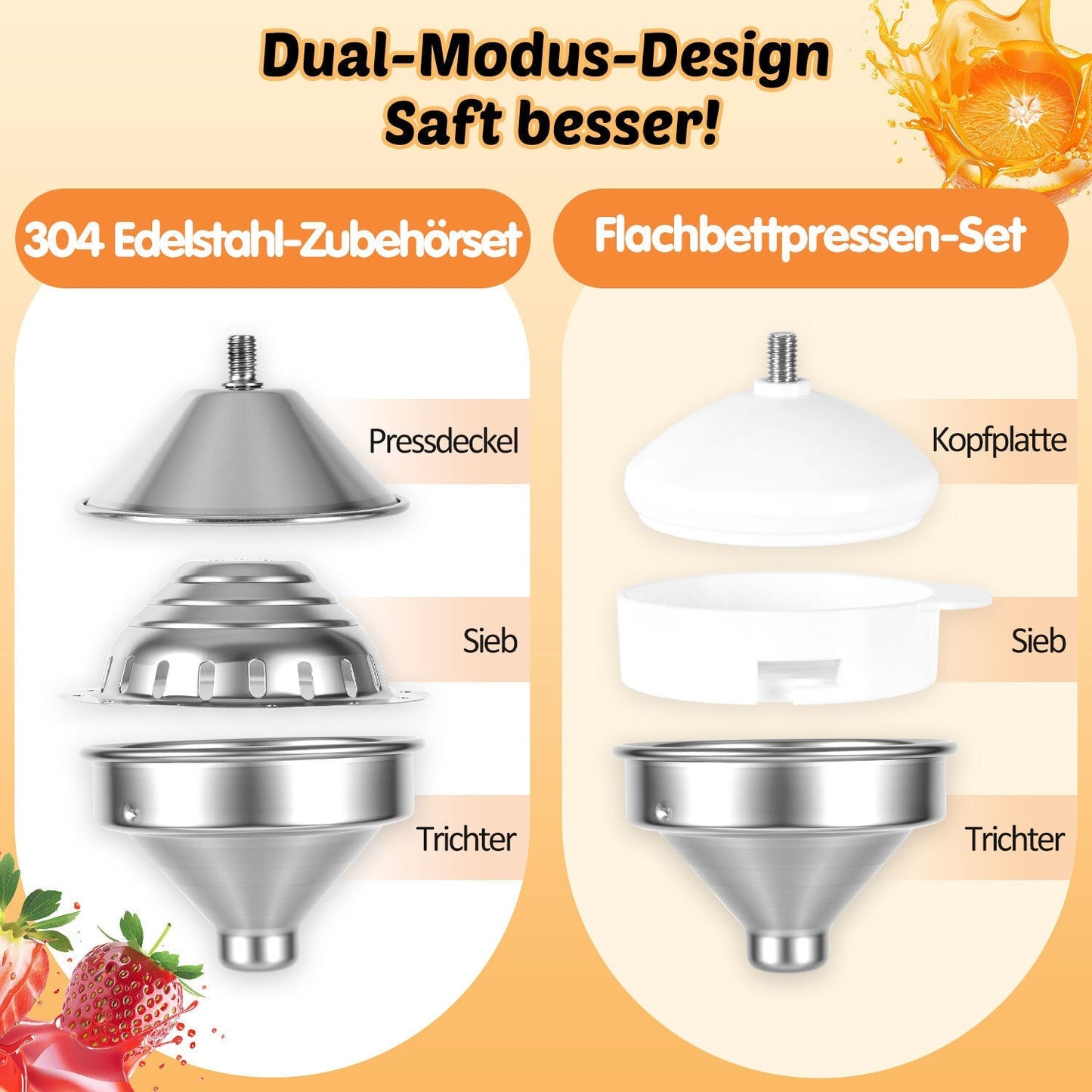 Saftpresse Manuell Zitruspresse Edelstahl | Karnz