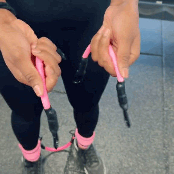 Knöchel-Fitnessband Set mit Fußschlaufen | Karnz
