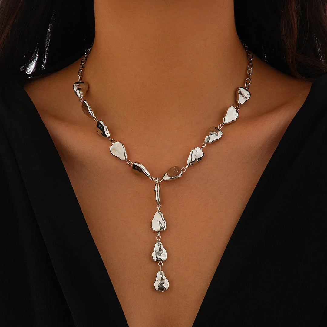 Karnz | Moderne Stein inspirierte Lariat-Halskette