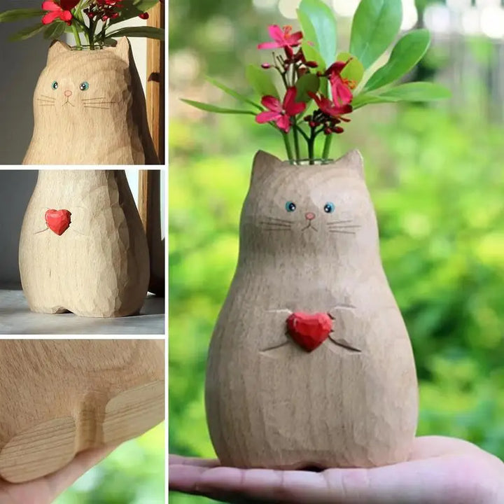 Süßer Katzen-Blumenvasen
