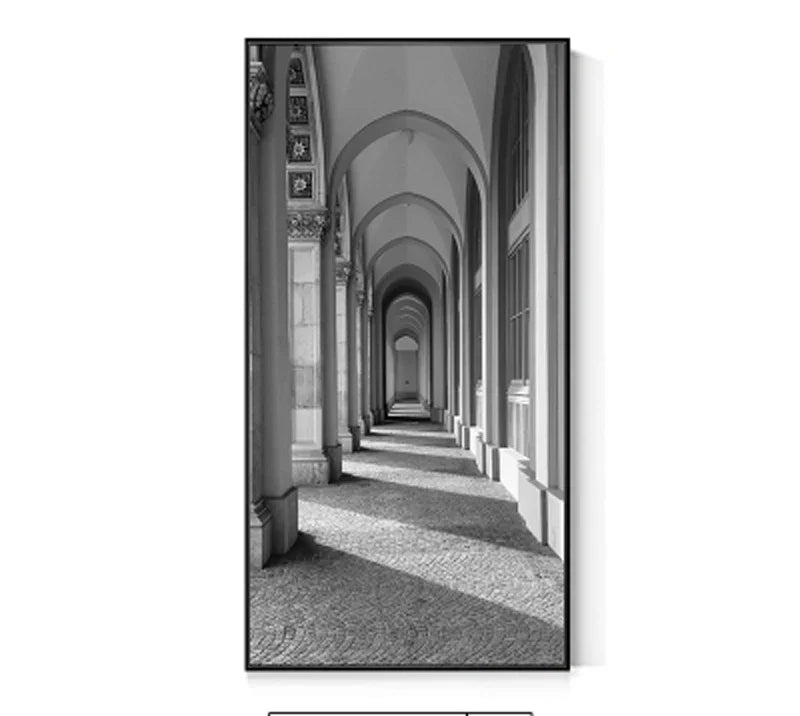 Moderne abstrakte minimalistische Bögen Architektur Wandkunst Fine Art Leinwanddrucke Bilder für Eingangsbereich Foyer Wohnzimmer Home Office Dekor | Karnz