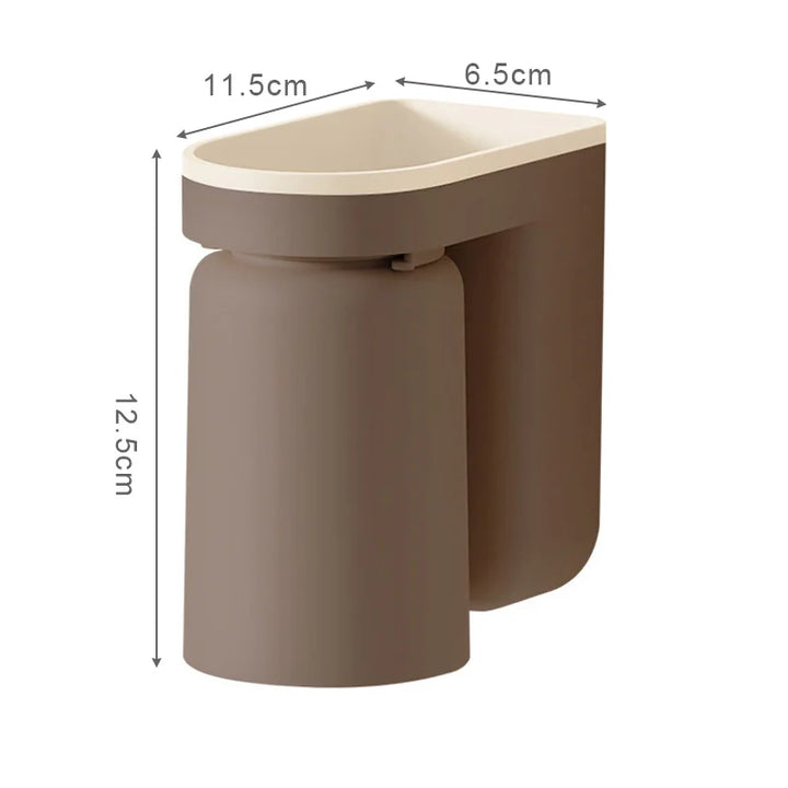 DuoClean 2-in-1 Wandhalterung für Zahnbürste und Becher – Clevere Aufbewahrung ohne Bohren Karnz