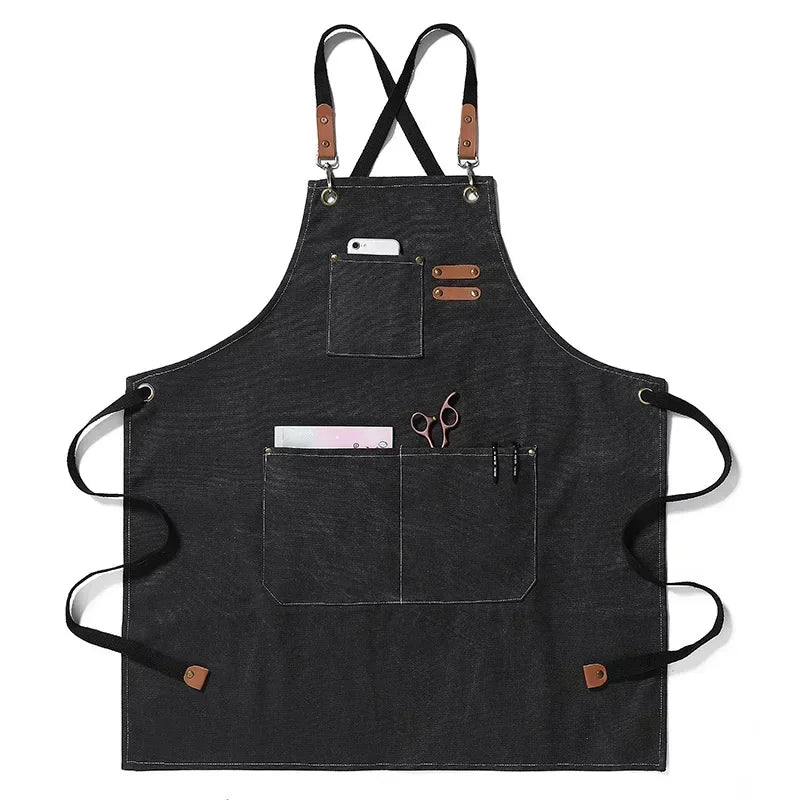 Canvas Schürze mit Taschen, verstellbar, Unisex | Karnz