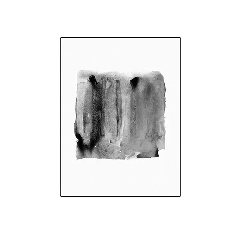 Schwarz Weiß Wandkunst Minimalistisch Abstract Tinte Pinsel Striche Fine Art Leinwanddrucke Poster Bilder Für Wohnzimmer Home Office Kunst Dekor | Karnz