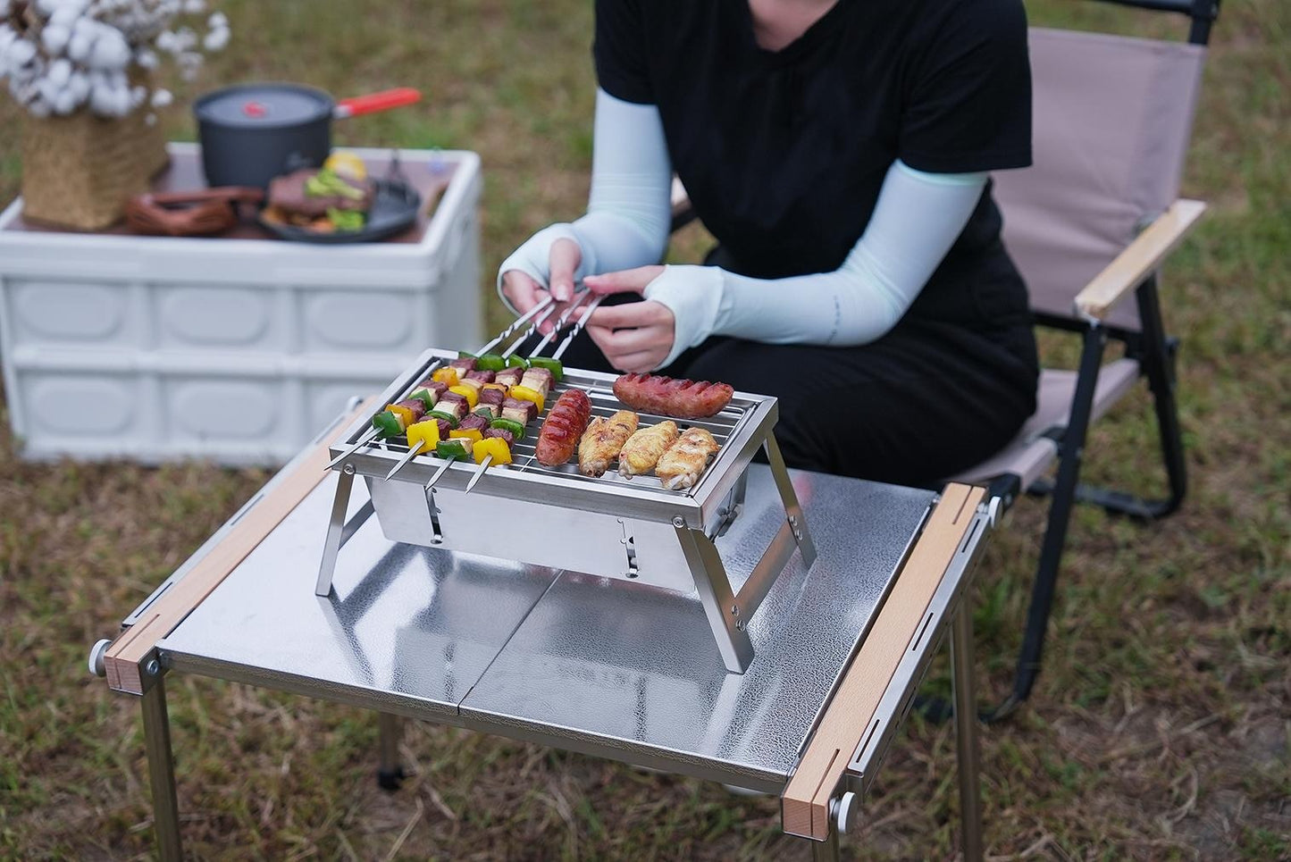 Ultimate Camping Style Edelstahl Faltbarer Grill | Karnz