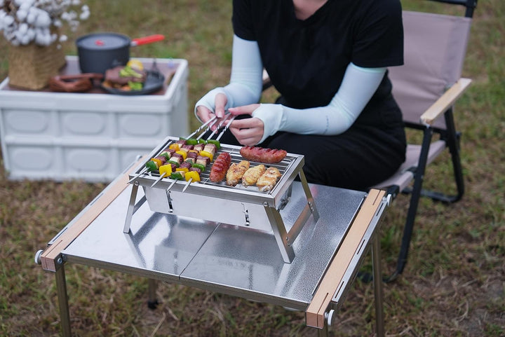 Ultimate Camping Style Edelstahl Faltbarer Grill | Karnz
