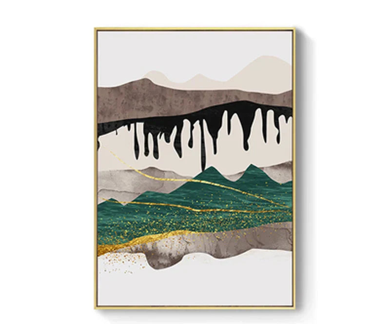 Abstrakte Berglandschaft Wandkunst Fein Kunst Leinwanddrucke Bilder für modernes Apartment Wohnzimmer Schlafzimmer Hotelzimmer Kunst Dekor | Karnz