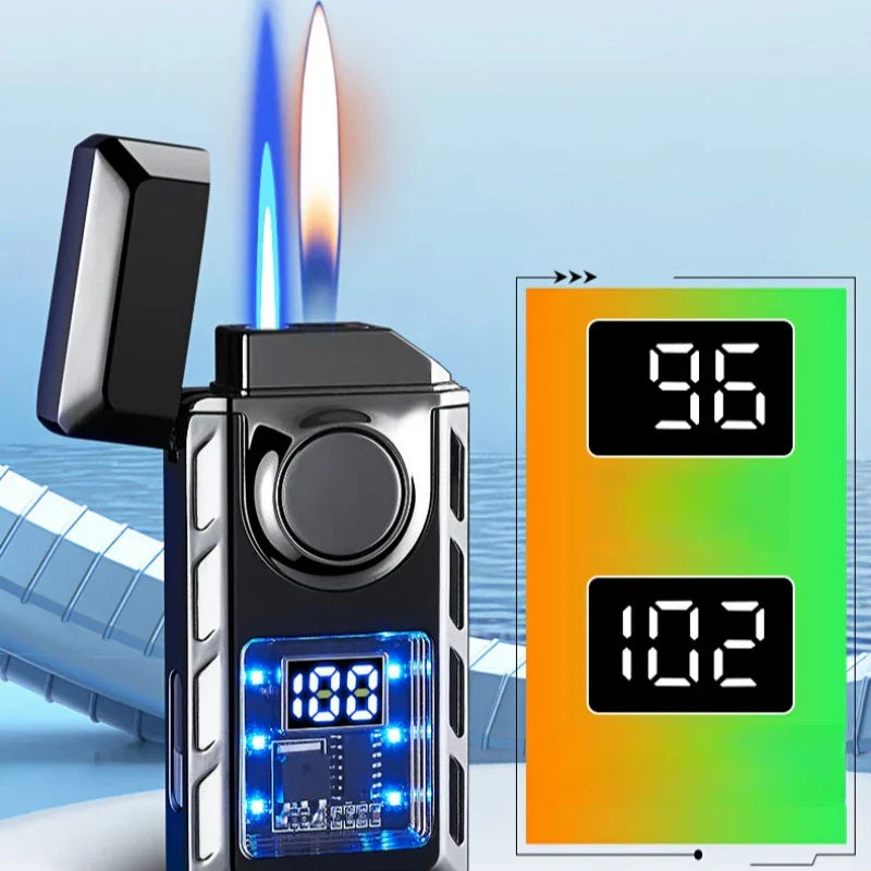 Sprachgesteuerter USB Farbiger Doppel-Flame Feuerzeug | Karnz