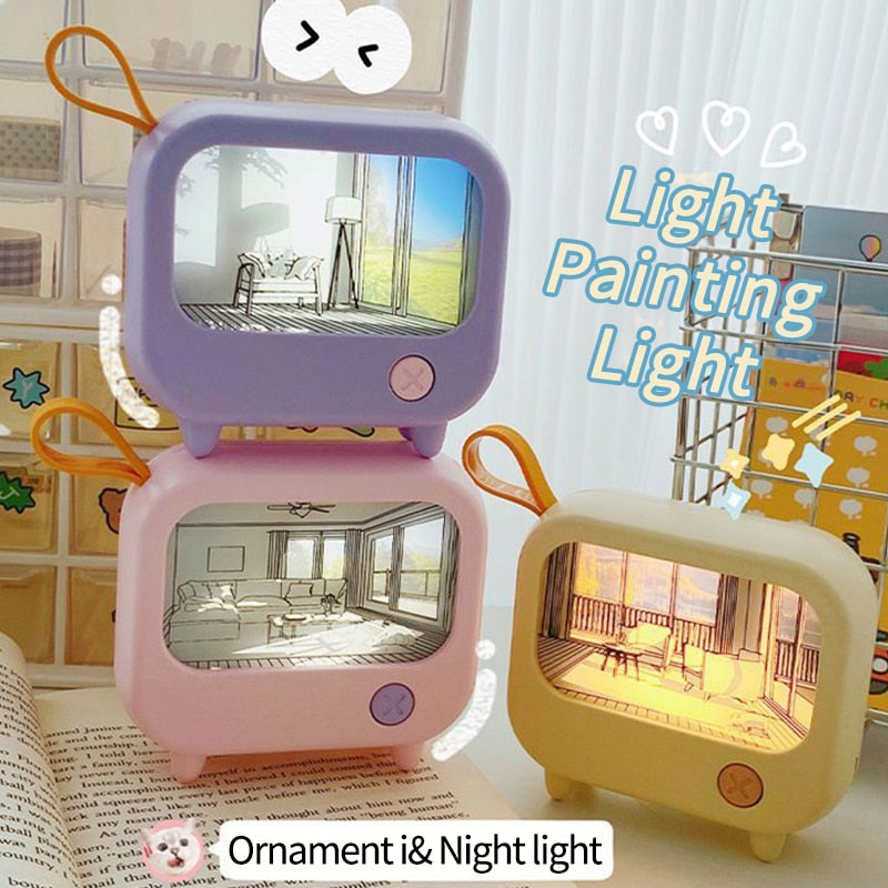 Mini Art TV Malerei Dekor Nachtlampe | Karnz