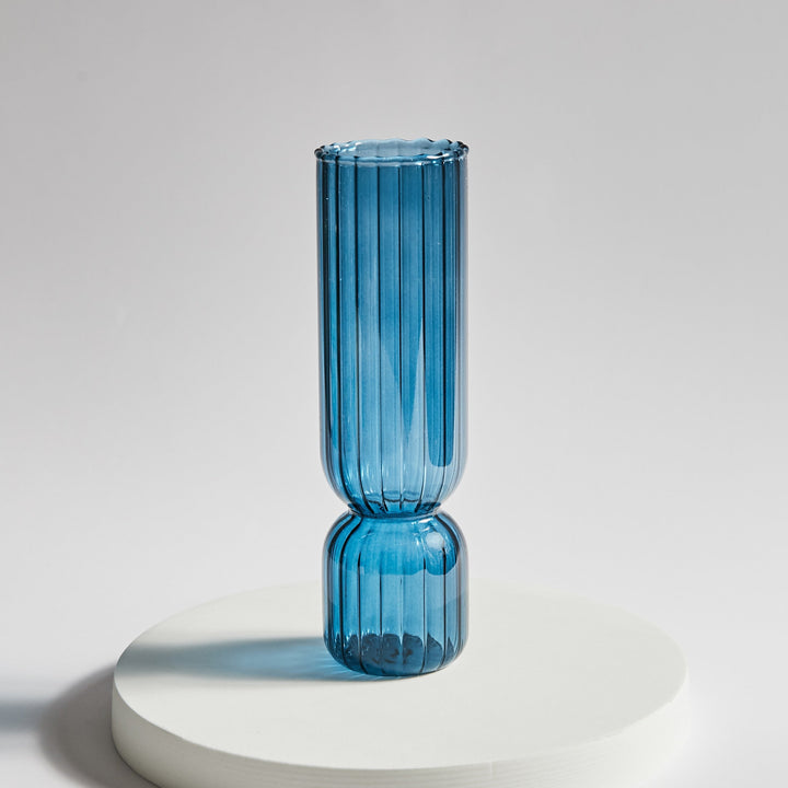 Scallop Zylinder Glas Vase | Karnz