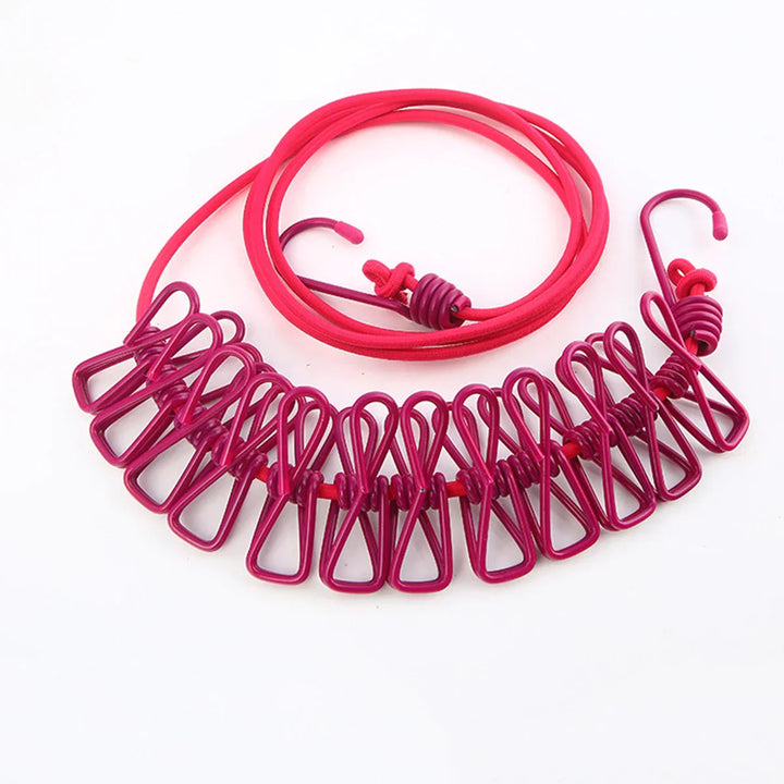 Winddicht Rutschfeste Elastische Multi-Clip Reise Wäscheleine | Karnz