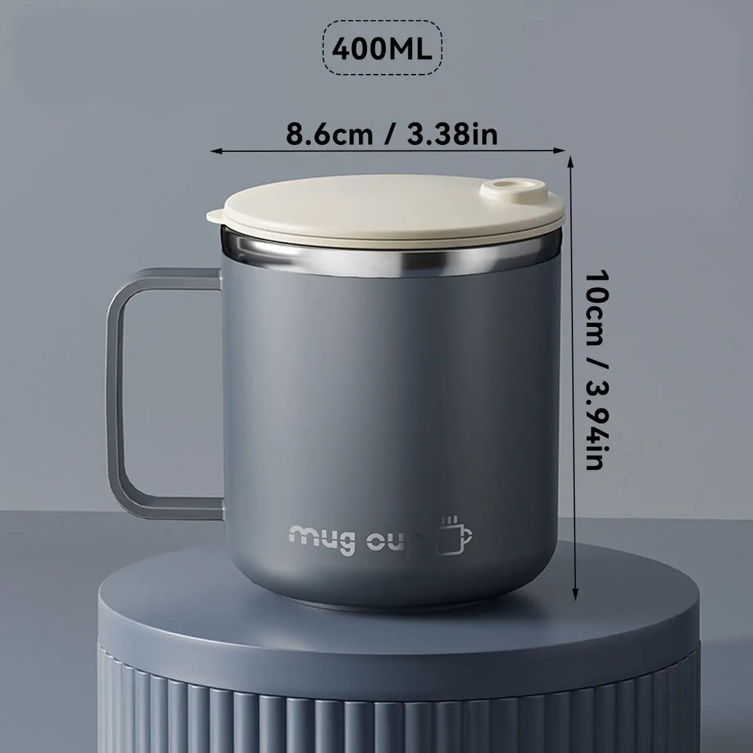 Isolierte Edelstahl Kaffeetasse mit Deckel | Karnz