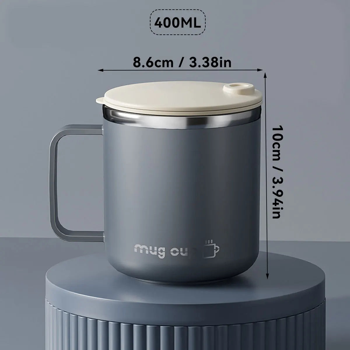 Isolierte Edelstahl Kaffeetasse mit Deckel | Karnz