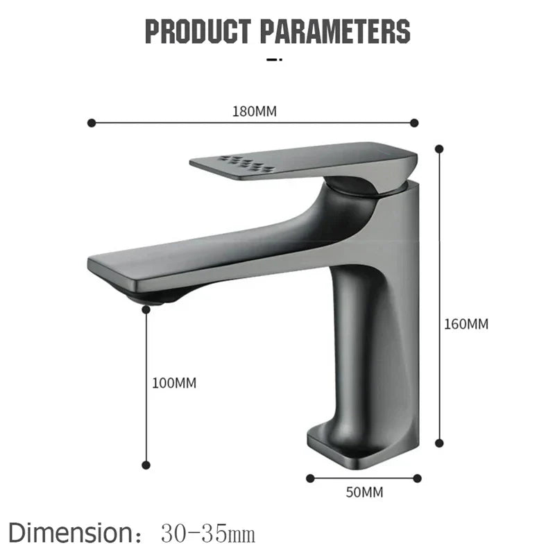 Karnz | Eleganter Badezimmer Wasserhahn - mit Einhebel für zeitlosen Komfort