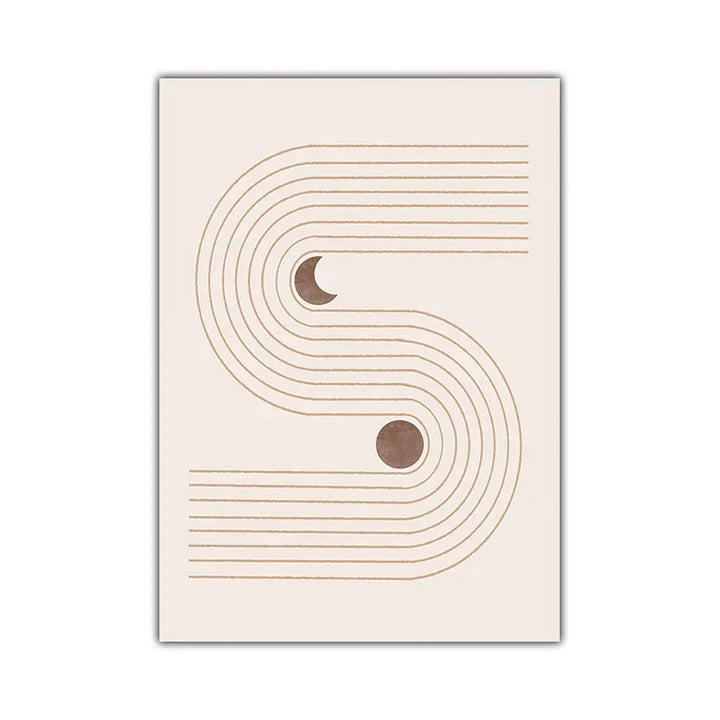 Minimalistische abstrakte himmlische Geometrie Wandkunst Fine Art Leinwanddrucke Sonne Mond Poster Bilder für Wohnzimmer Schlafzimmer Kunst Dekor | Karnz