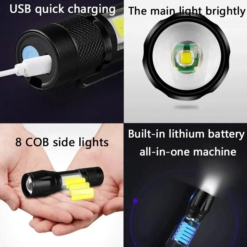 Mini Taktische Camping Wiederaufladbare Taschenlampe | Karnz