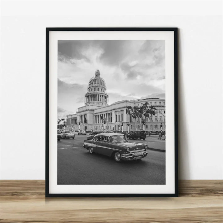 Cuba Havana Schwarz & Weiß Reiseplakat Wandkunst Feine Kunst Leinwanddrucke Bilder Für Wohnzimmer Esszimmer | Karnz