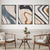 Fließende Linien Blau Beige Abstrakte Wandkunst Feine Kunst Leinwanddrucke Bilder Für modernes Wohnzimmer Esszimmer Schlafzimmer Kunst Dekor | Karnz