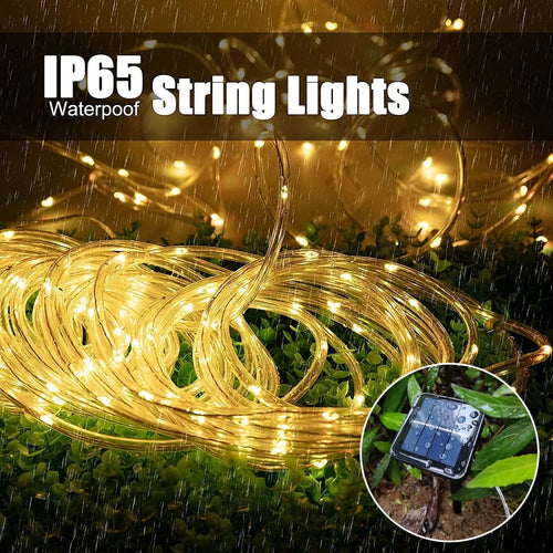 Karnz | LumiSolar Lichterkette Außenbereich | 7–32 m | Solar betrieben & wasserdicht | 8 Lichtmodi | Weihnachten, Garten & Party