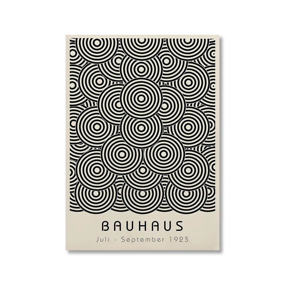 Vintage Retro Geometric Abstract Bauhaus Expo Kunst Galerie Poster Wandkunst Feine Kunst Leinwanddrucke Bilder Für Wohnzimmer Esszimmer Home Office Dekor | Karnz