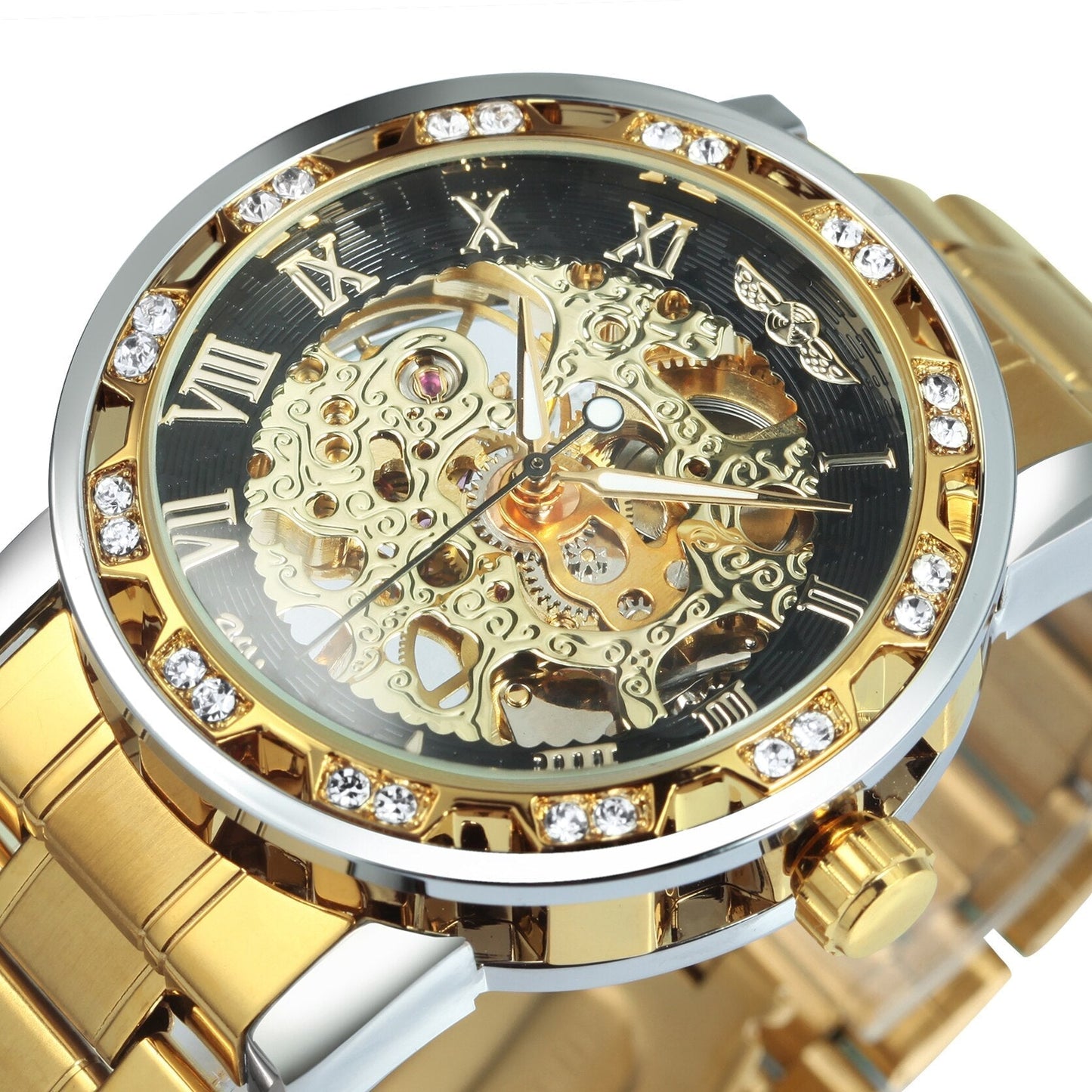 Karnz | Luminescente Mechanische Titan Skeleton Uhr