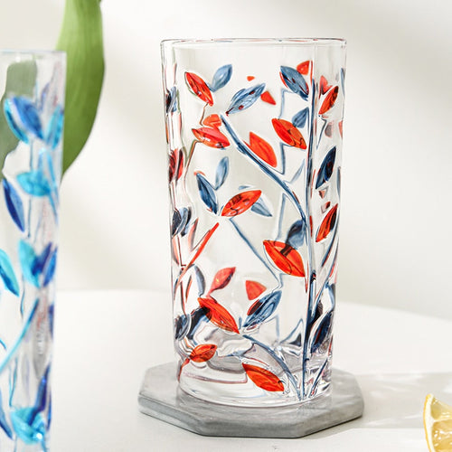 Handgemalte Blattglas-Tasse | Karnz