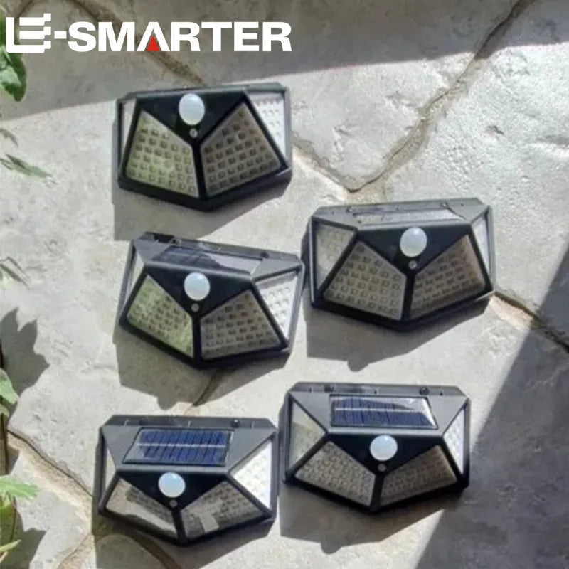 Solar Wandleuchte Außen 100 LED mit Bewegungsmelder | Karnz